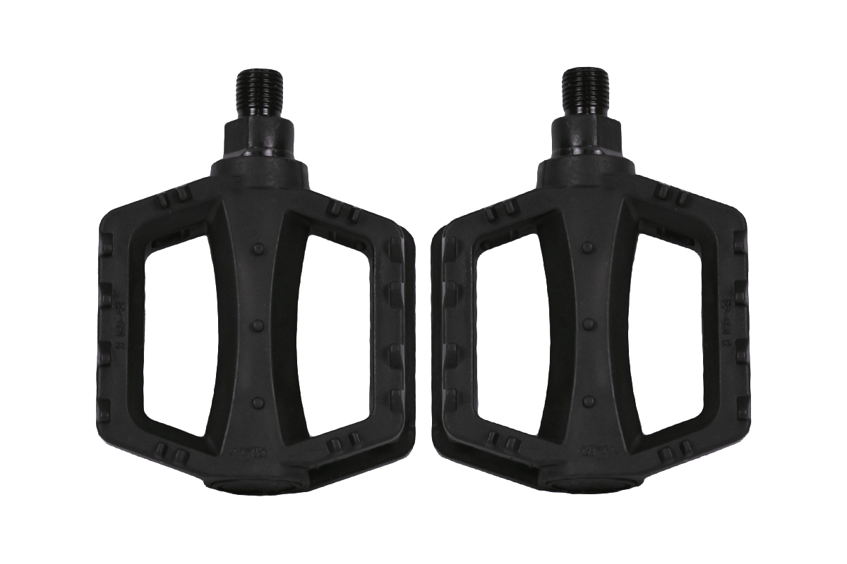 Педали FEIMIN FP-651,95*78мм,1\2"моноблок пластик,стальная ось,12мм,300гр,черные