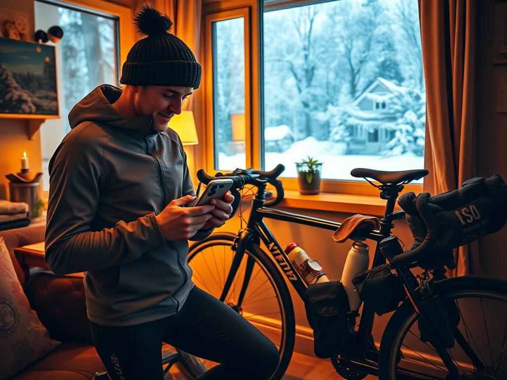 Подготовка к тренировке на велосипеде